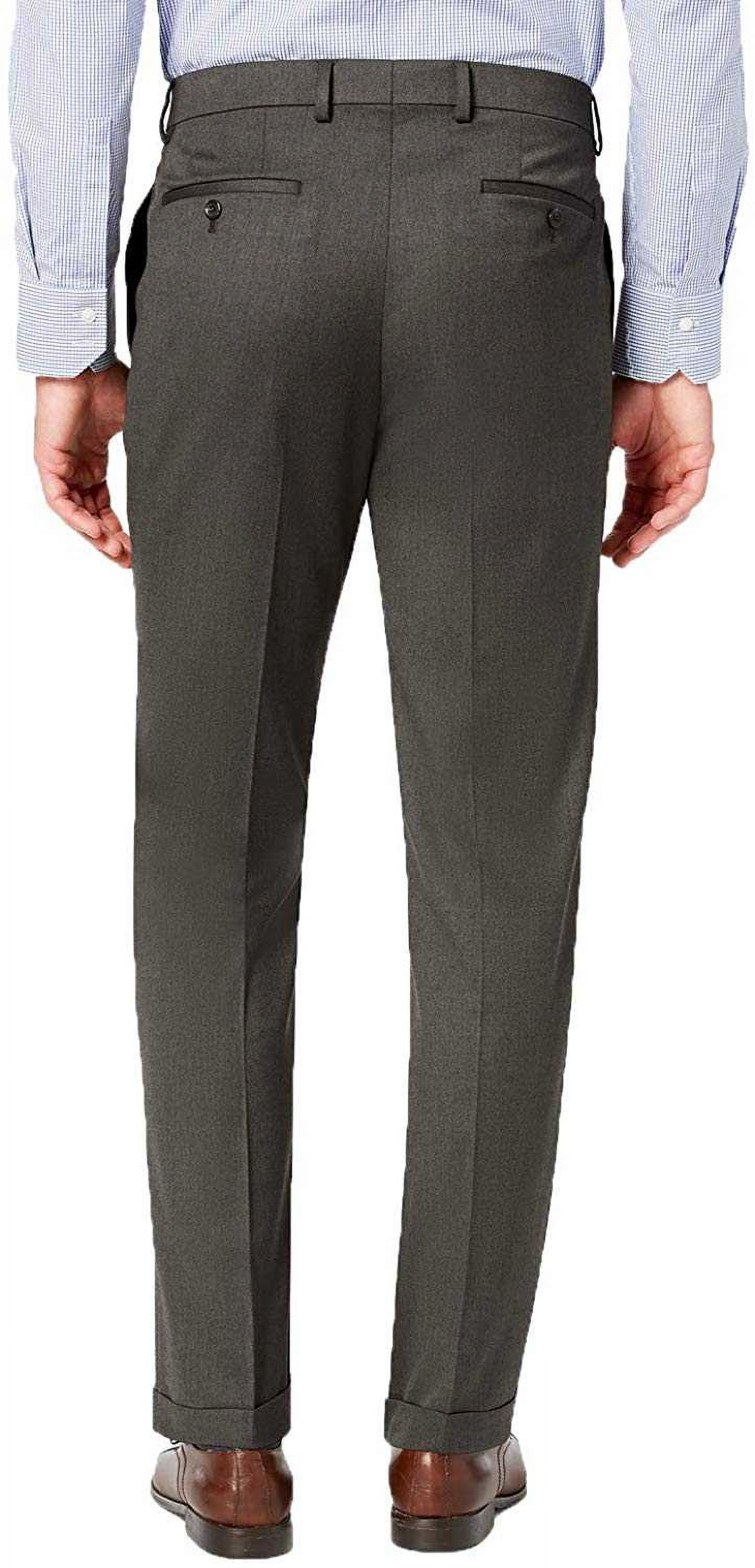 Lauren Ralph Lauren Men's Classic-Fit UltraFlex Stretch Micro-Twill Pleated Dress Pants - Grey