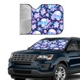 thumbnail image 4 of Bingfone crystal Skull flower leaf Car Windshield Sun Shade Protector Keep Your Vehicle Cool Sun Shield Visor Cover Foldable for Car Truck SUV-Small, 4 of 8