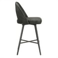 thumbnail image 5 of Weston Home Krista 24" Metal Swivel Mid Back Counter Stools, Set of 2, Dark Grey, 5 of 10