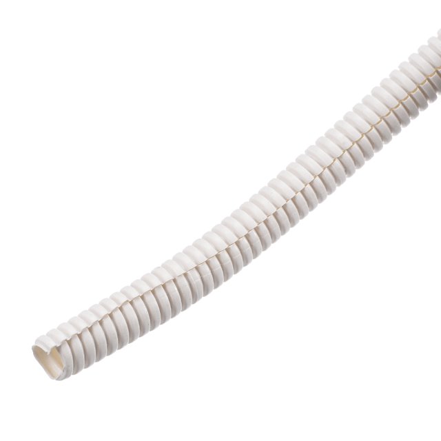 Unique Bargains Split Wire Loom Tubing PE Corrugated Pipe Conduit 10ft Length 10x13mm White for Wire Cable