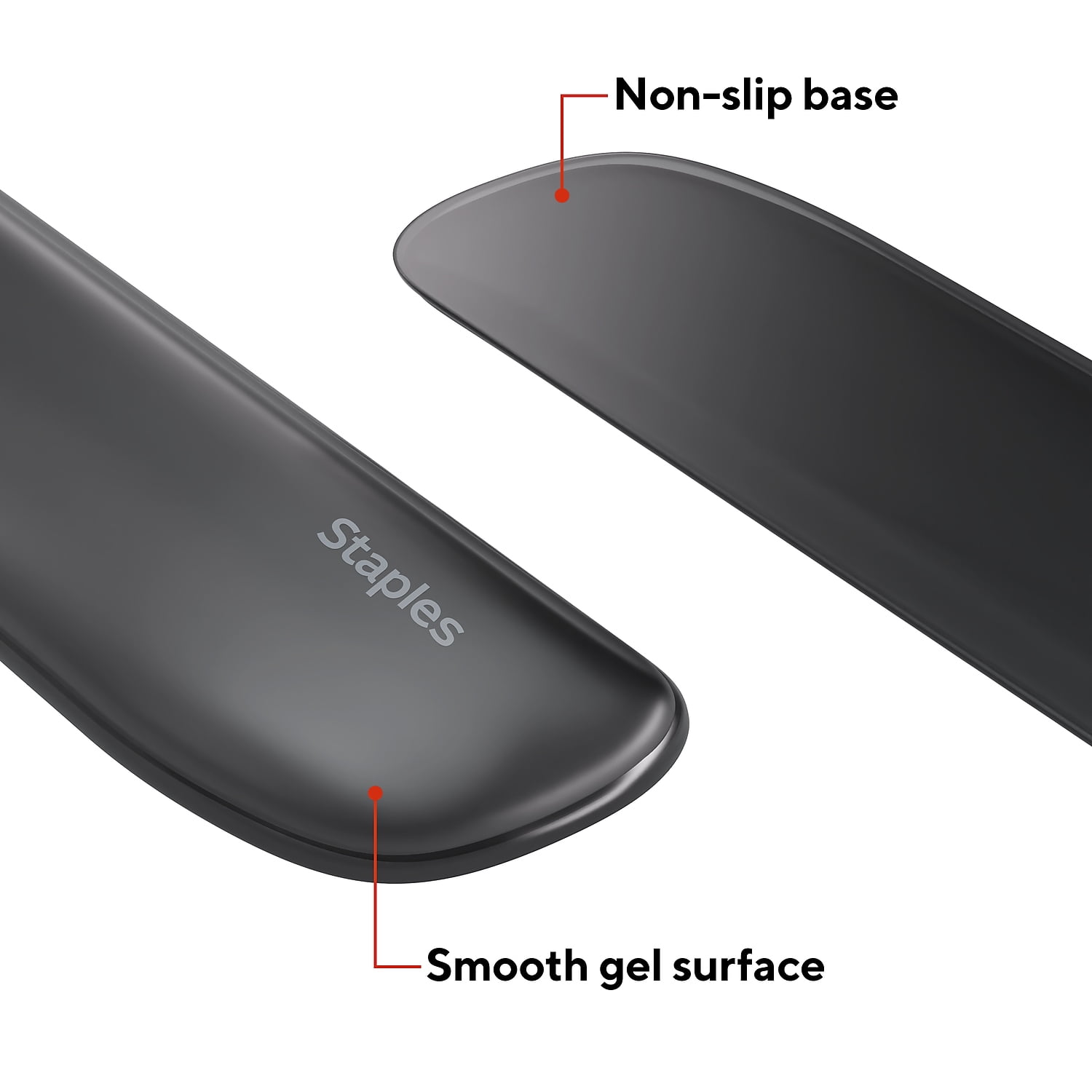Staples Gel Keyboard Wrist Rest Black Crystal (53324) ST61822