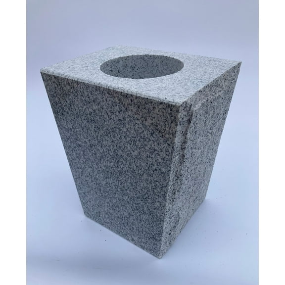 Granite Vase Tapered 8"x6"x10" Gray