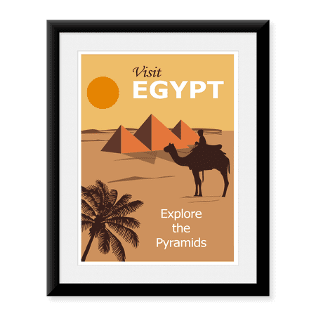 Framed Art Print, Egypt Cairo Travel Poster by Vintage Travel Posters, 17-7/8" x 21-7/8"