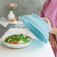 thumbnail image 4 of Duo Cover 2.0: 3-in-1 Collapsible Microwave Splatter Cover with Hanging Rack | Plastic-Free, BPA-Free Silicone, Dishwasher-Safe Microwave Cover for Food | 11", 4 of 10