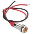thumbnail image 2 of 6mm Indicator Light, LED Metal Indicator Stainless Steel With Wire For Warning Indication For Car Truck Ship Speedometer Odometer Tachometer Light Yellow, 2 of 8