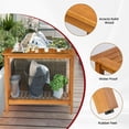 thumbnail image 5 of Easy4Home 42"Dx18"Wx37"H Acacia Wood Patio Console Table Indoor&Outdoor Storage Shelves, Light Brown, 5 of 6