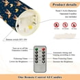 thumbnail image 5 of Night Dee Moon Pattern Flameless Candles 2 PCS with Remote Realistic Moving Flame LED Tapered Pillar Set for Home Decor, 5 of 7