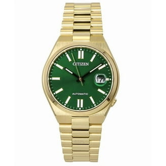 Citizen Eco-Drive Nighthawk Men's Watch, Olive Green Leather Strap