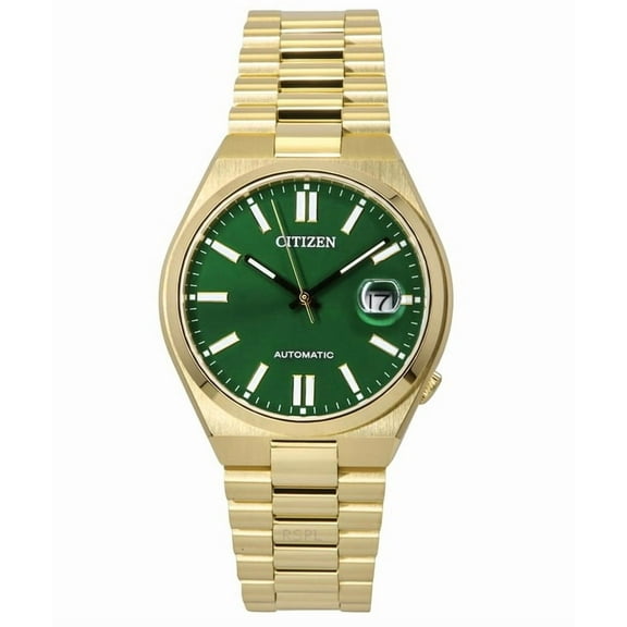 Citizen Tsuyosa Gold Tone Stainless Steel Green Dial Automatic NJ0152-51X Men's Watch