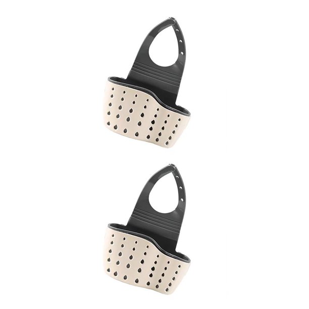 Bewildely Estante para fregadero, soporte para baño que ahorra espacio, escurridor desmontado, fácil de limpiar, hueco, correa ajustable, Verde 2Conjunto