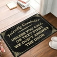 thumbnail image 1 of Friendly Reminder Unless You Call Or Text First We Don't Answer The Door Doormat Indoor Outdoor Entrance Door Mat Bath Rug Decorative Patio Garage Garden Mats 15.7x23.6in, 1 of 6