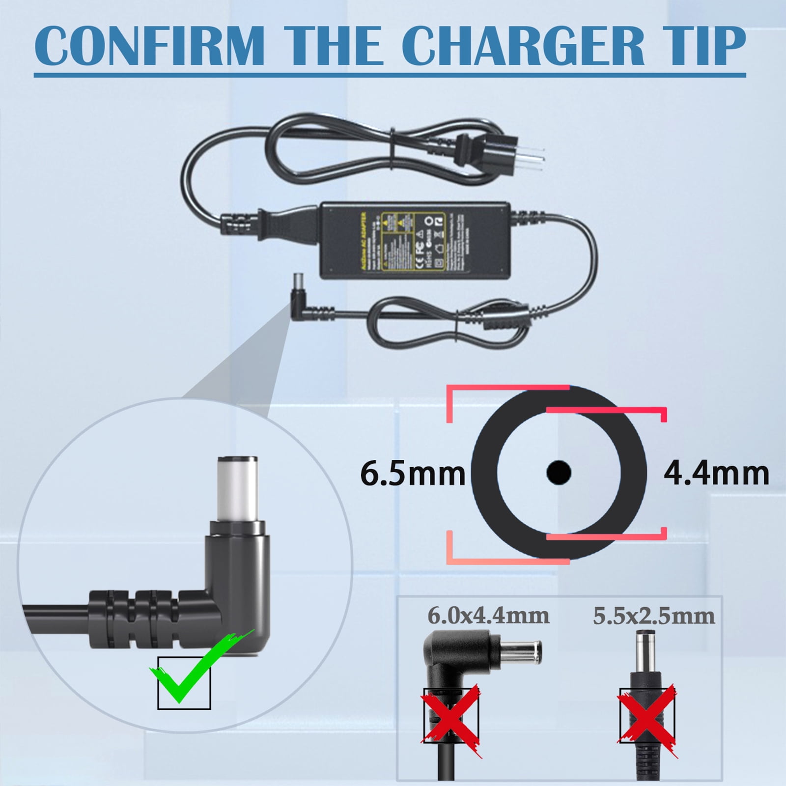 DC 19V Power Cord for Samsung Odyssey G5 G3 G55C C27G55 C32G55 C34G55 C27G55T C32G55T C34G55T 27" 32" 34" lc34g55twwnxza Gaming Monitor, Samsung 32" TV UN32J400 UN32J5003AF UNJ32J52