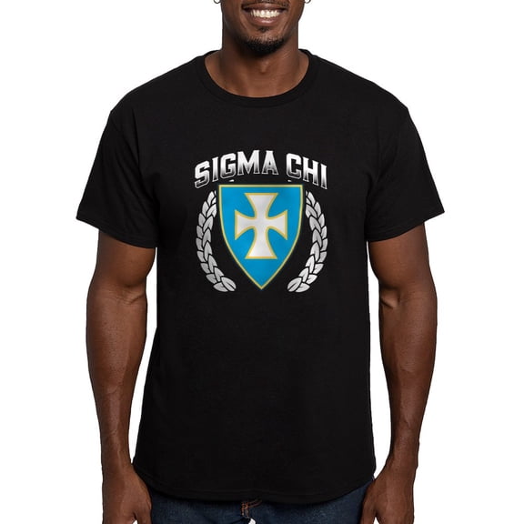 CafePress - Sigma Chi Flag Colored T Shirt - Men's Fitted T-Shirt
