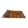 thumbnail image 2 of Ahgly Company Indoor Round Abstract Orange Modern Area Rugs, 3' Round, 2 of 4