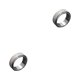 thumbnail image 2 of Minnieouse Anillos para hombre Chic exquisito estilo Simple Color sólido hombre titanio acero anillo accesorio de moda niño joyería decoración Plata 17 mm 2piezas, 2 of 6