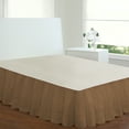 thumbnail image 3 of Fresh Ideas Ruffled Eyelet 14" Bed Skirt, King, Mocha, 3 of 7