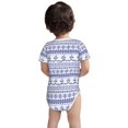 thumbnail image 3 of Yiaed Abstract Gondola Snowflake Print Infant Climbing Short Sleeve Onesie One-Piece Baby Bodysuit Clothes 0-12 Months -12 Months, 3 of 6