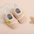 thumbnail image 2 of Tao Tao Baby Toddler Slippers Boys Girls Warm House shoes Indoor Slipper Kids soft Non-Slip Home Shoes Infant Plush Lined Walking Shoes Brown S, 2 of 6