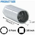 thumbnail image 4 of Oil Pressure Switch Socket 3/8" Drive or 1 1/8" hex Fits 1" and 1 1/16" Switches Up to 2 5/8" Long Oil Pressure Switches Oil Pressure Sending Socket Sliver, 4 of 13