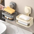 thumbnail image 6 of Shower Caddies,Double Layer Soap Dish For Shower Wall Mounted Bar Soap Holder Suction Cup Draining Soap Case Sponge Holder For Shower Bathroom Tub And Kitchen, 6 of 9