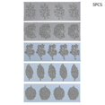 thumbnail image 1 of Silicone Cake Mold 5-Piece Set with Coral Leaf Lace Design - Reusable Baking Mat, Fondant Mould for Sugar Craft, 1 of 5