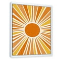 thumbnail image 3 of Designart 'Minimal Bright Shining Orange Sun Rays I' Modern Framed Canvas Wall Art Print, 3 of 5
