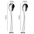 thumbnail image 2 of Couverts à Salade en Acier Inoxydable, Ensemble de 4 Couverts à Salade, Ensemble de Couverts à Salade, Fourchettes à Salade, Cuillère de Service, 2 of 5