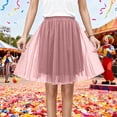 thumbnail image 2 of oqasdz Elegant Pleated Midi Skirts for Women with High Waist and Flowy Hem Festive and Party Evening Cute Princess Mesh Tutu Skirt, 2 of 4