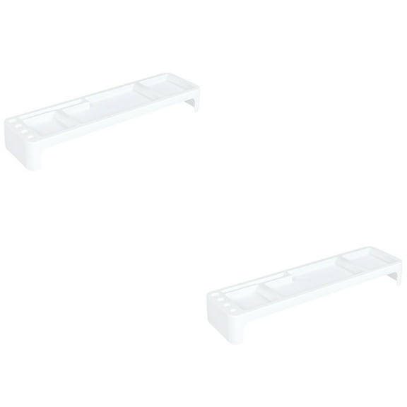 HOMEMAXS 2pcs Keyboard Shelf Multifunctional Many Lattices Commodity Shelf Supporting Shelf for Home (White)