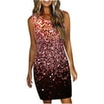 thumbnail image 2 of SMihono Robe d'Été Grande Taille pour Femmes Robes d'Été 2023 Imprimé Sans Manches Col Rond Robe Slim, 2 of 6