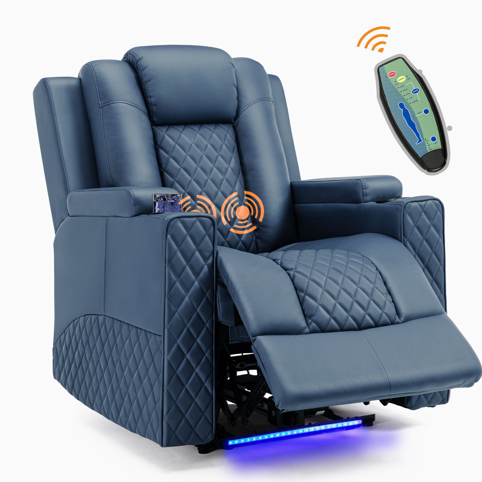 COMHOMA Massage Recliner Chair PU Leather Big Living Room Theater Sofa