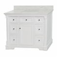 thumbnail image 4 of Sydney 42" Bathroom Vanity with White Cabinet and Engineered Marble Top, 4 of 7