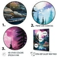 thumbnail image 3 of Designart "Watercolor Scenery Of Aurora Borealis" Aurora Borealis Floater Framed Wall Decor, 3 of 5