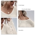 thumbnail image 4 of Jersey de punto fino para mujer, camisa de punto con cuello en V, camisa de punto con cuello en V, suéter mejor en su clase, 4 of 5