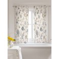 thumbnail image 3 of Vintage Chic Floral Tier Curtains 45 Inch Length,Sheer Curtains for Bedroom Living Room Window Farmhouse Flowers Birds Botanical Short Kitchen Curtains Drapes for Small Half Window 27.5"x45" 2 Panels, 3 of 7