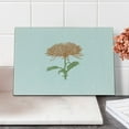 thumbnail image 2 of Dahlia Cutting Board, Vintage Style Single Blossom of Chrysanthemum Sketching in Color, Decorative Tempered Glass Cutting and Serving Board, Small Size, Pale Orange Army Green, by Ambesonne, 2 of 5
