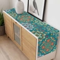 thumbnail image 4 of Green Boho Table Runner - 120 Inch Long, Kitchen Dining Table Runner Dresser Scarves, Shabby Vintage Ethnic Abstract Floral Art Farmhouse Decor for Coffee Tables Wedding Party Banquet, 4 of 8