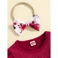 thumbnail image 5 of Canis Newborn Baby Girls Cotton Tops Romper Floral Pants 3Pcs Outfits Set Clothes, 5 of 8