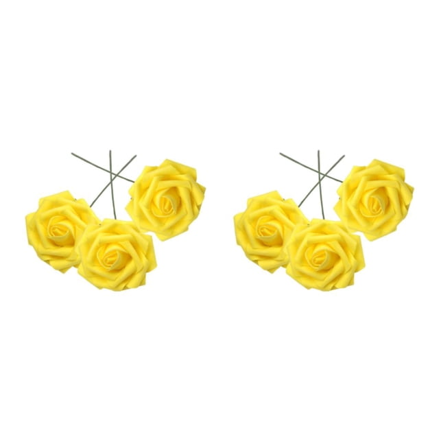 Flores artificiales Bearachild 50 piezas realistas para el hogar Amarillo 2piezas
