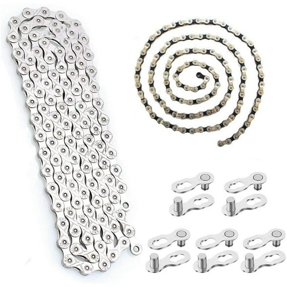 Cheers.US 116 Pcs Store Bike Chain Stainless Steel Bicycle Chain for 6 7 8 Speed Chain Bike Replacement and Repair