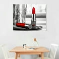 thumbnail image 2 of COMIO  Shoe High Heel Lipstick On Black Canvas Wall Art with , Ready to Hang Oil Painting, Artwork Poster Print Decor, 2 of 4