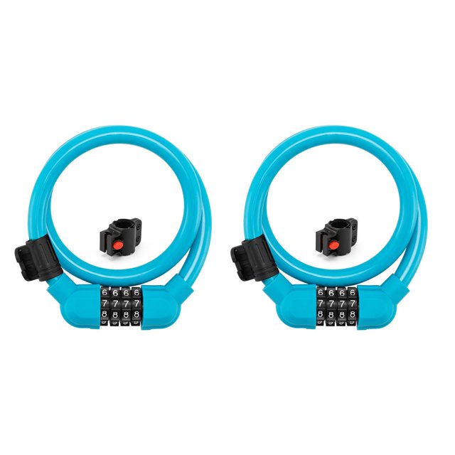 Naiovety Cable de bloqueo de bicicleta 4 dígitos antirrobo bicicleta de montaña ciclismo de carretera motocicleta seguridad al aire libre repuesto azul Type1 NO1 Naiovety CBP254193