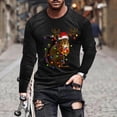thumbnail image 1 of Blusas y camisas de manga larga con cuello redondo para hombre Blusa de manga larga con cuello redondo y estampado navideño para hombre Blusa de poliéster para hombre, 1 of 3