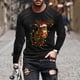 thumbnail image 1 of Blusas y camisas de manga larga con cuello redondo para hombre Blusa de manga larga con cuello redondo y estampado navideño para hombre Blusa de poliéster para hombre, 1 of 3