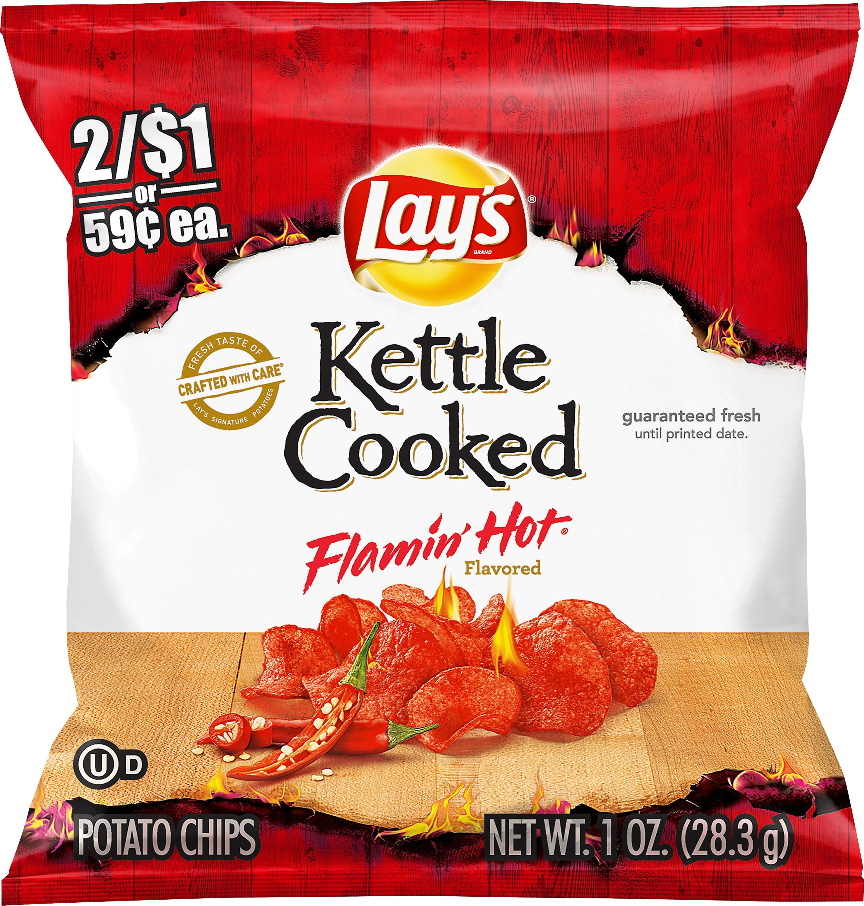 Lays Kettle Cooked Flamin Hot Svl-r 1.oz