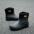 thumbnail image 5 of XIMIN Waterproof Garden Rubber Rain Boots Waterproof Breathable Lightweight Mid Calf Deck Fishing Outdoor Slip Resistant Shoes Perfect for Outdoor Activities (42, Black), 5 of 7