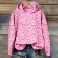 thumbnail image 2 of Dyfzdhu Hoodies Floral Lace Hoodie Elegant Pullover Sweatshirt Soft Fleece Oversized Fall Winter Athleisure Streetwear Hoodies For Women, 2 of 3