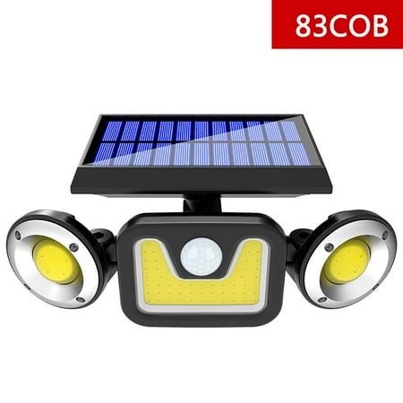 

WANYNG 83COB Solar Spotlight 3 Heads Yard Lights Outdoor Motion Sensor Waterproof Power LED lightOne Size