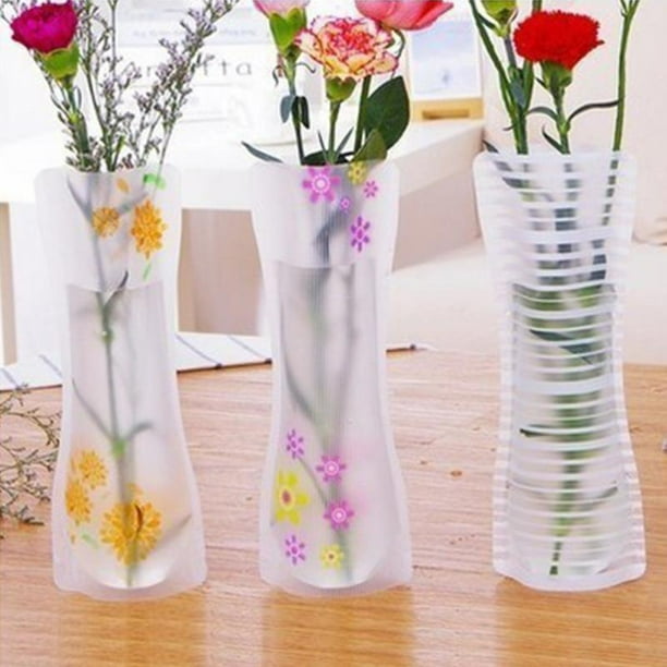Xelparuc 3Pcs Portable Ecofriendly Flower Cute Foldable Vase Wedding