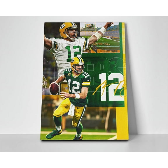 Aaron Rodgers Wall Art Poster or Wrapped Canvas